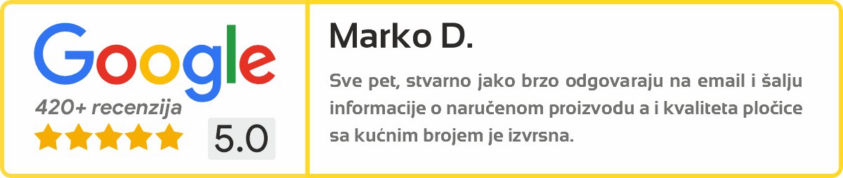 Moj otisak GOOGLE recenzija sa 5 zvjezdnica Moj otisak GOOGLE recenzija sa 5 zvjezdnica