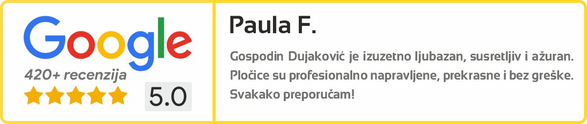 Moj otisak GOOGLE recenzija sa 5 zvjezdnica